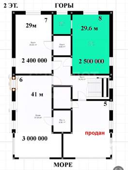 Студия квартира, вторичка, 30м2, 3/3 этаж