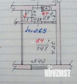 1-к квартира, вторичка, 25м2, 4/4 этаж