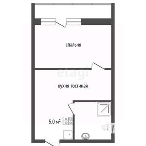 1-к квартира, вторичка, 27м2, 2/10 этаж