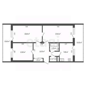 3-к квартира, вторичка, 102м2, 4/5 этаж