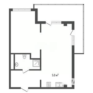 1-к квартира, вторичка, 47м2, 4/8 этаж