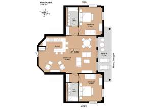 3-к квартира, вторичка, 132м2, 5/8 этаж