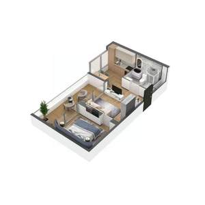1-к квартира, строящийся дом, 47м2, 6/11 этаж