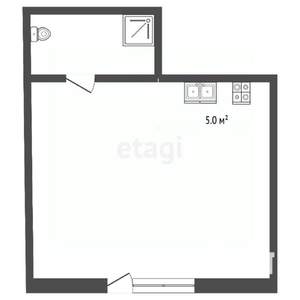 Студия квартира, вторичка, 20м2, 1/13 этаж
