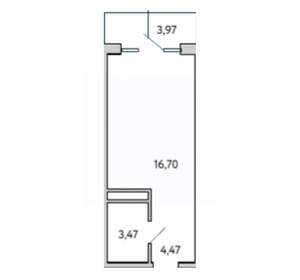 Студия квартира, вторичка, 29м2, 8/10 этаж