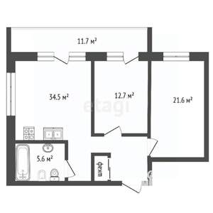 3-к квартира, вторичка, 75м2, 5/6 этаж