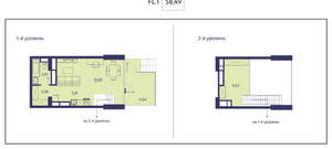 1-к квартира, вторичка, 58м2, 1/20 этаж