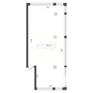 3-к квартира, вторичка, 78м2, 5/6 этаж