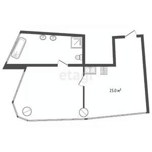 1-к квартира, вторичка, 81м2, 7/12 этаж