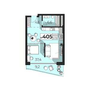 2-к квартира, вторичка, 58м2, 4/6 этаж