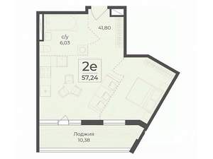 Студия квартира, вторичка, 57м2, 5/7 этаж