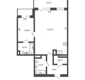 2-к квартира, вторичка, 89м2, 9/9 этаж