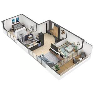 2-к квартира, вторичка, 67м2, 1/8 этаж