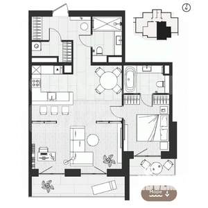 2-к квартира, вторичка, 89м2, 8/9 этаж