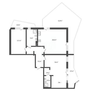 3-к квартира, вторичка, 137м2, 1/6 этаж