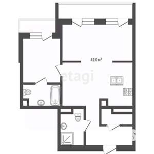 1-к квартира, вторичка, 89м2, 2/9 этаж