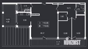 4-к квартира, вторичка, 120м2, 8/8 этаж