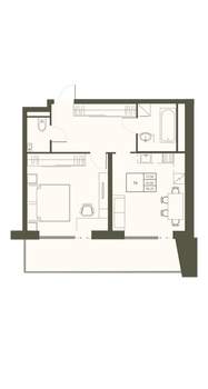 1-к квартира, вторичка, 56м2, 11/22 этаж