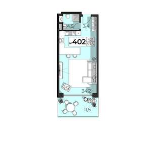 2-к квартира, вторичка, 54м2, 4/6 этаж