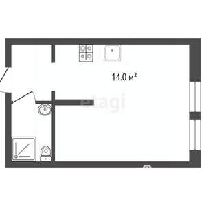 Студия квартира, вторичка, 72м2, 8/20 этаж
