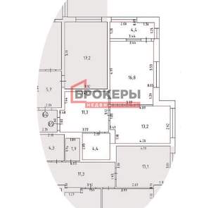 1-к квартира, вторичка, 46м2, 11/12 этаж