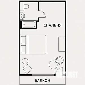 Студия квартира, вторичка, 30м2, 6/8 этаж