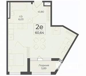 2-к квартира, вторичка, 61м2, 5/7 этаж