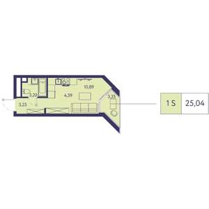 Студия квартира, вторичка, 25м2, 11/20 этаж
