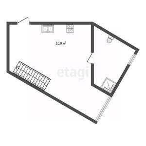 2-к квартира, вторичка, 60м2, 10/10 этаж