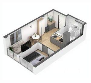 1-к квартира, вторичка, 31м2, 2/7 этаж