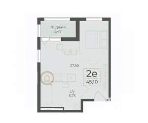 1-к квартира, вторичка, 48м2, 15/15 этаж