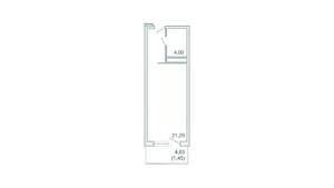 1-к квартира, вторичка, 34м2, 7/9 этаж