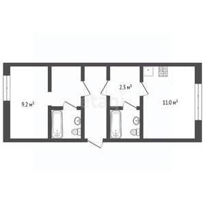 1-к квартира, вторичка, 23м2, 1/5 этаж