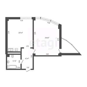 3-к квартира, вторичка, 60м2, 2/14 этаж
