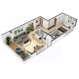 2-к квартира, вторичка, 62м2, 1/7 этаж