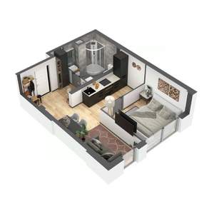 1-к квартира, вторичка, 43м2, 1/7 этаж