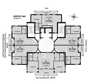 2-к квартира, вторичка, 77м2, 3/7 этаж