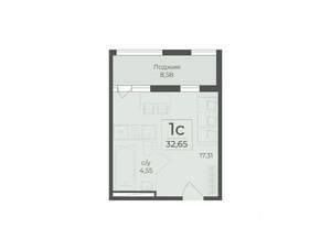 Студия квартира, вторичка, 37м2, 11/15 этаж