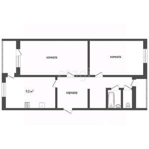 2-к квартира, вторичка, 61м2, 3/5 этаж