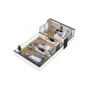 1-к квартира, строящийся дом, 47м2, 9/11 этаж