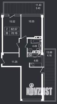3-к квартира, вторичка, 70м2, 4/8 этаж