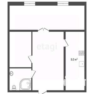 3-к квартира, вторичка, 60м2, 1/6 этаж