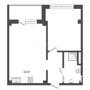 1-к квартира, вторичка, 53м2, 6/8 этаж