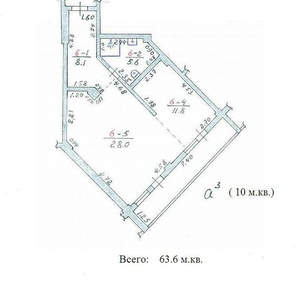 Студия квартира, вторичка, 64м2, 2/8 этаж