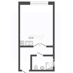 Студия квартира, вторичка, 17м2, 2/3 этаж