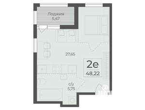 2-к квартира, вторичка, 48м2, 13/15 этаж