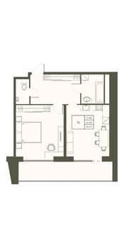 2-к квартира, строящийся дом, 61м2, 9/22 этаж