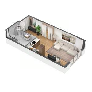 2-к квартира, строящийся дом, 71м2, 1/6 этаж