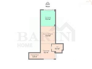 1-к квартира, вторичка, 49м2, 1/8 этаж