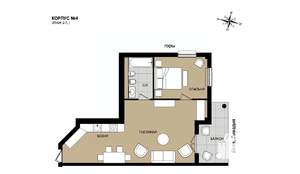 2-к квартира, вторичка, 66м2, 4/8 этаж
